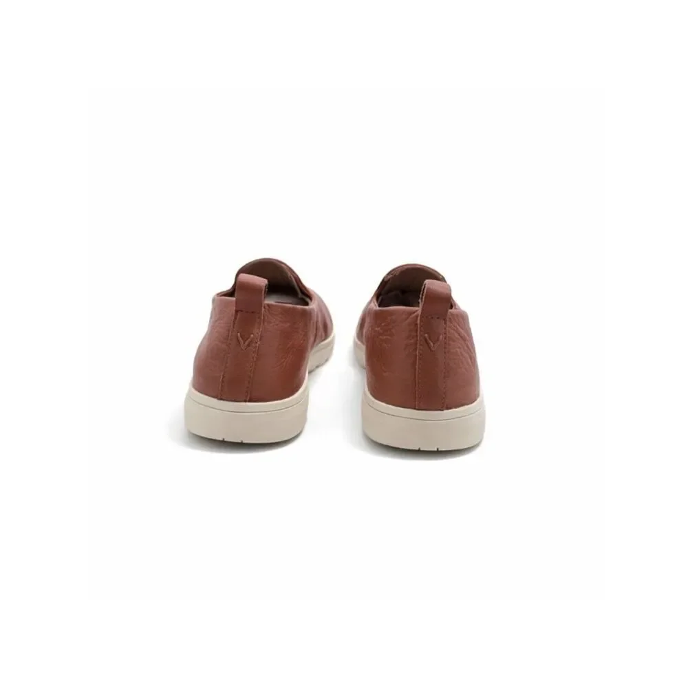 Vionic Uptown Willa Supportive Sneaker Tan Leather Slip On Women 10 Wide Loafer
